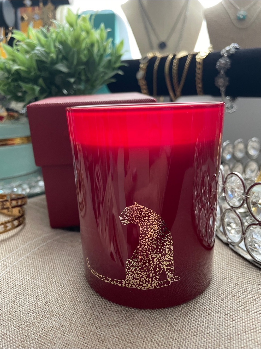 ✨♥️Cartier Panther Candle w/Gift Box Gold Logo♥️✨NEW